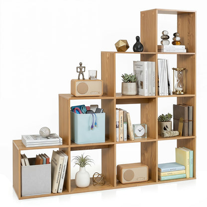 Bibliothèque à 4 étagères, avec kits anti-basculement, Naturel