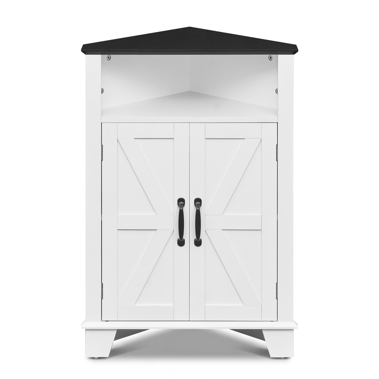 4-Tier Corner Storage Cabinet, Open Shelf, White Cabinets & Chests at Gallery Canada