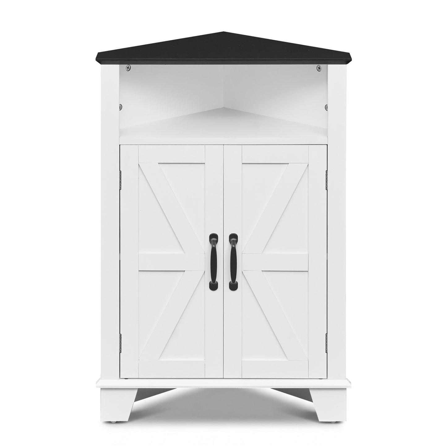 4-Tier Corner Storage Cabinet, Open Shelf, White Cabinets & Chests at Gallery Canada