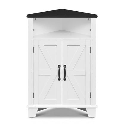 4-Tier Corner Storage Cabinet, Open Shelf, White Cabinets & Chests at Gallery Canada