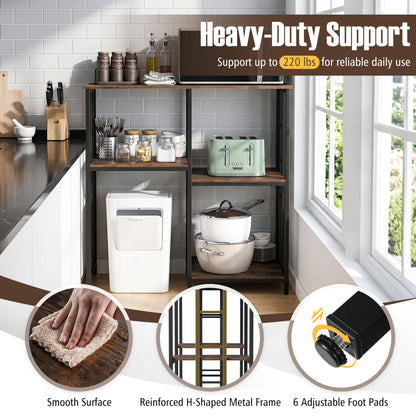 4-Tier Heavy-Duty Kitchen Baker's Rack, Brown