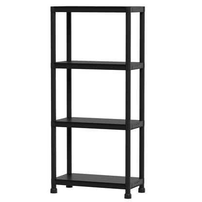 4-Tier Heavy-Duty Plastic Storage Shelves, Black Garages at Gallery Canada