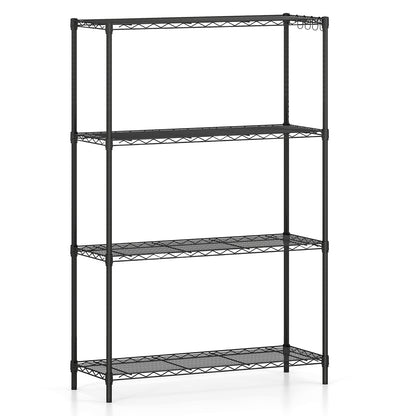 4-Tier Metal Storage Shelving Unit with V-Shaped Wire Rack and 1000 LBS Capacity-DK, Black Garages at Gallery Canada