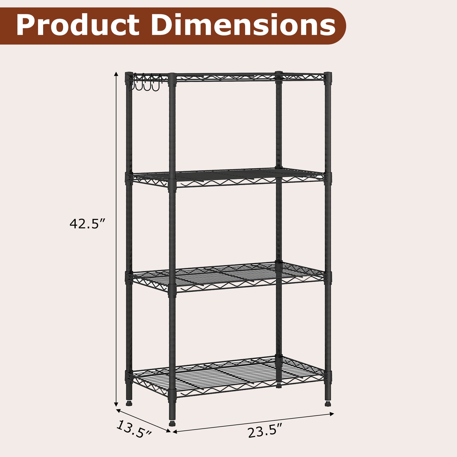 4-Tier Metal Storage Shelving Unit Set of 2, Black Garages at Gallery Canada
