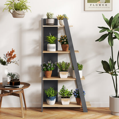 4-Tier Modern Bookshelf, Vertical Display Shelf, Oak Bookcases at Gallery Canada