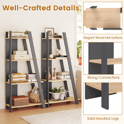 4-Tier Modern Bookshelf, Vertical Display Shelf, Oak Bookcases at Gallery Canada