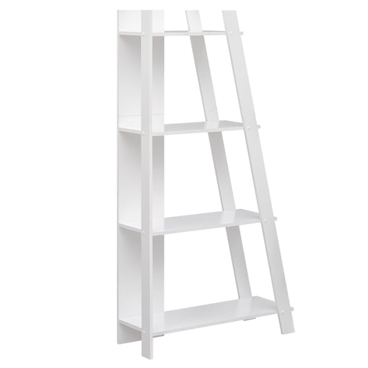 4-Tier Modern Bookshelf Wooden Vertical Display Bookcases White at Gallery Canada