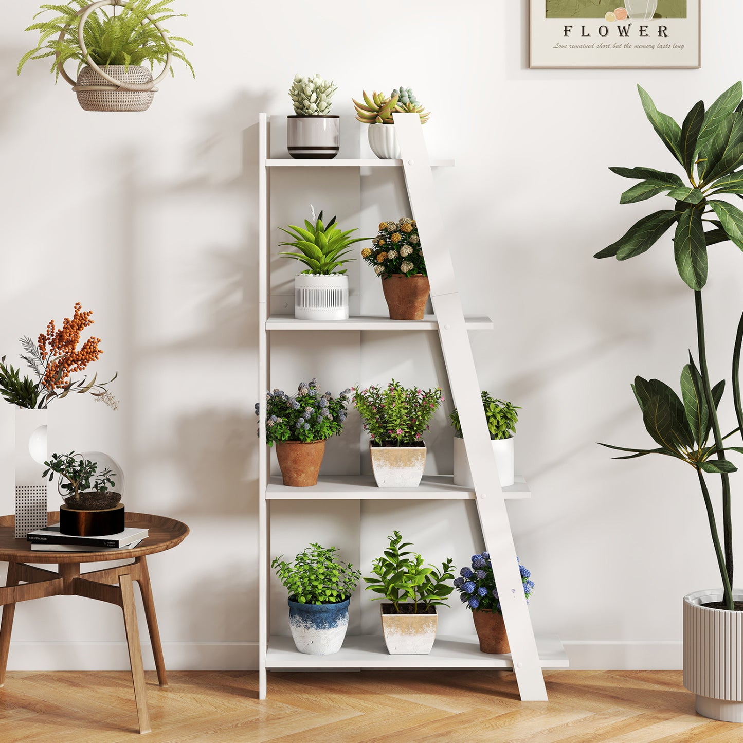 4-Tier Modern Bookshelf Wooden Vertical Display Bookcases at Gallery Canada
