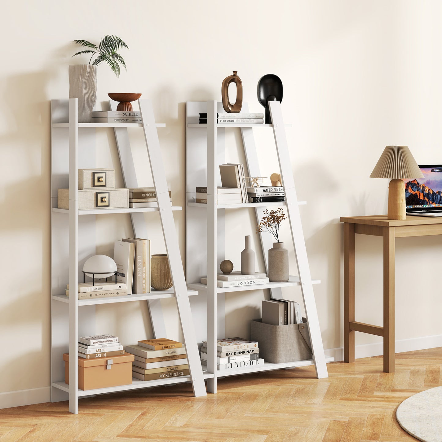 4-Tier Modern Bookshelf Wooden Vertical Display Bookcases at Gallery Canada