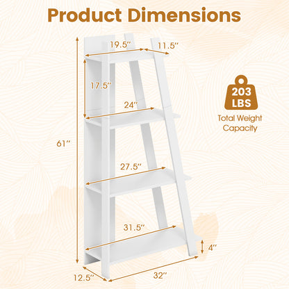 4-Tier Modern Bookshelf Wooden Vertical Display Bookcases at Gallery Canada