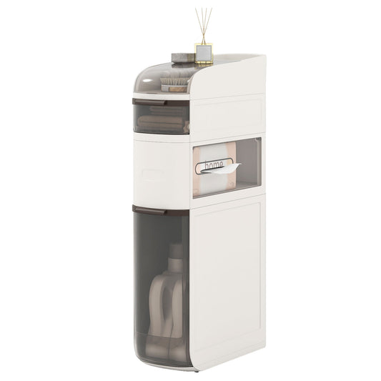 4-Tier Narrow Bathroom Storage Cabinet With Drawers, Tissue Box Floor Cabinets Options at Gallery Canada