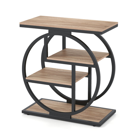 4-Tier Narrow End Table For Living Room, Storage Shelves, Gray End & Side Tables Gray at Gallery Canada