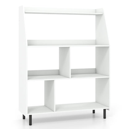 4-Tier Open Bookcase with Anti-Tipping Kits, White