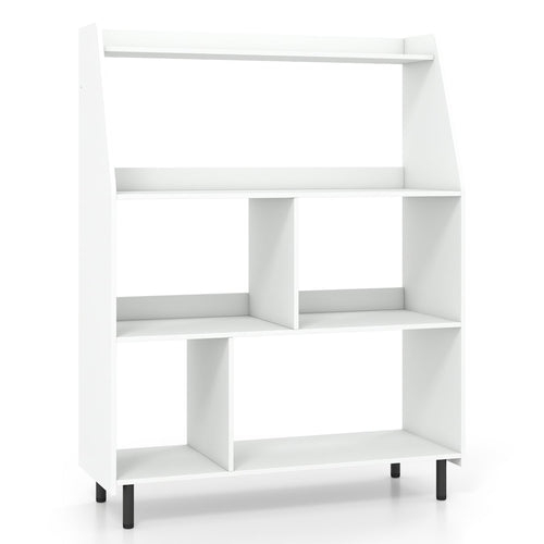 4-Tier Open Bookcase with Anti-Tipping Kits, White
