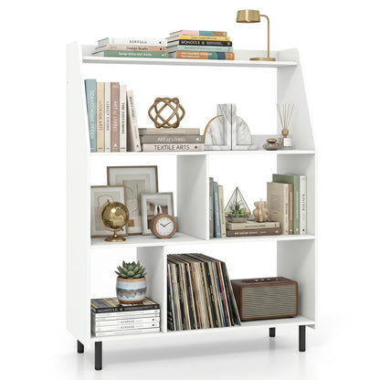 4-Tier Open Bookcase with Anti-Tipping Kits, White