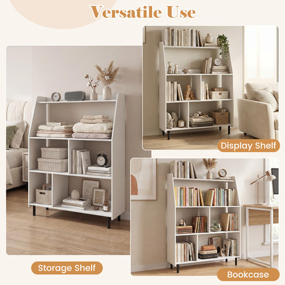 4-Tier Open Bookcase with Anti-Tipping Kits, White