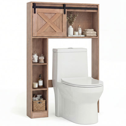 4-Tier Over The Toilet Storage Cabinet, Brown Bathroom Etagere at Gallery Canada