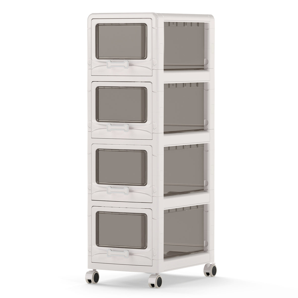 4-Tier Plastic Drawer Storage Organizer, Rolling Cart, Lockable Wheels File Cabinets Options at Gallery Canada