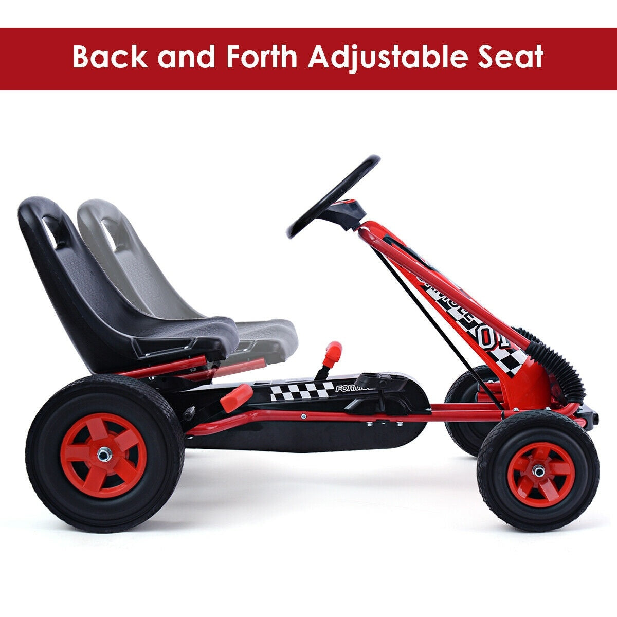 4 Wheels Kids Ride On Pedal Powered Bike Go Kart, Red Powered Ride On Toys at Gallery Canada