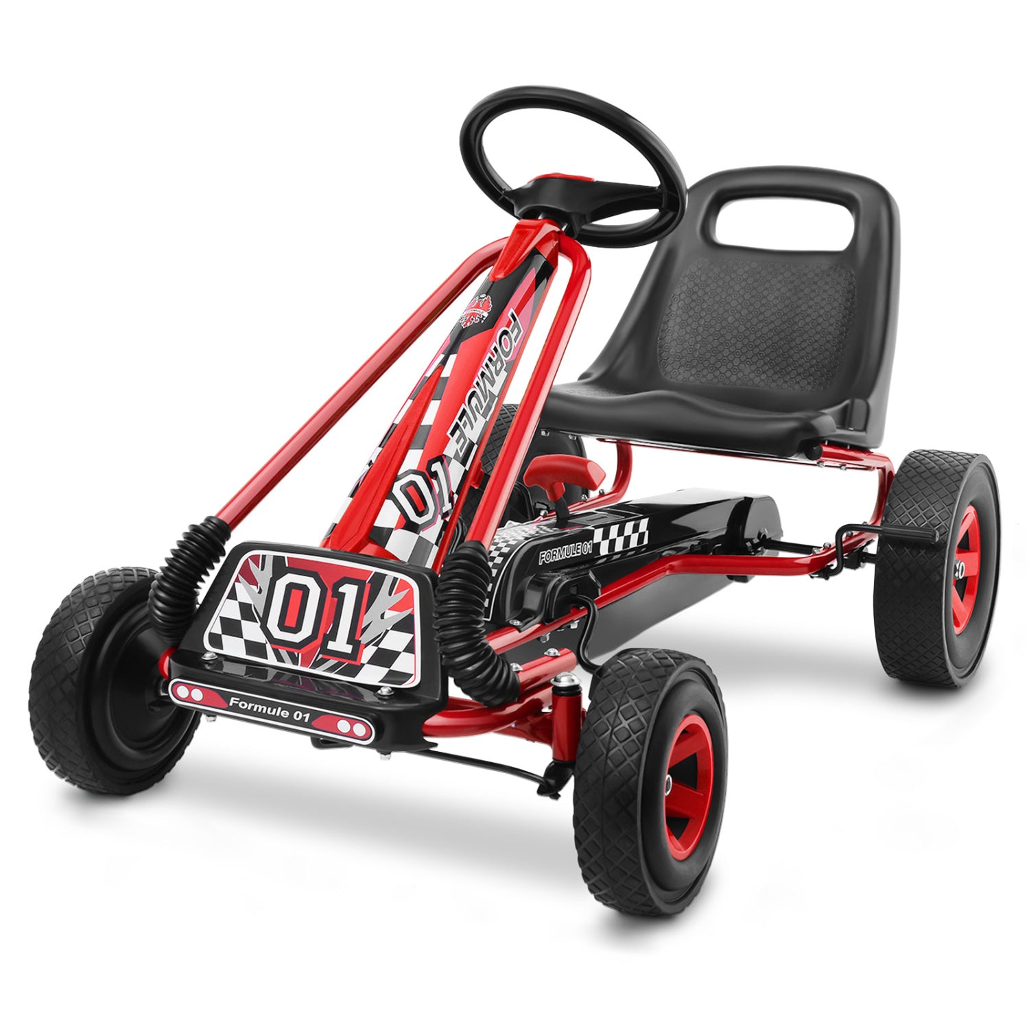 4 Wheels Kids Ride On Pedal Powered Bike Go Kart, Red Powered Ride On Toys at Gallery Canada