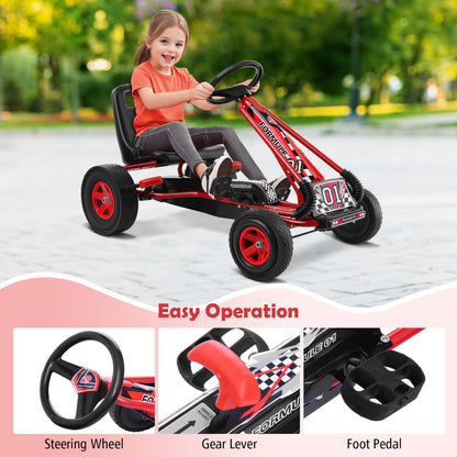 4 Wheels Kids Ride On Pedal Powered Bike Go Kart, Red Powered Ride On Toys at Gallery Canada