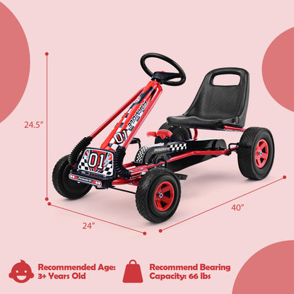 4 Wheels Kids Ride On Pedal Powered Bike Go Kart, Red Powered Ride On Toys at Gallery Canada