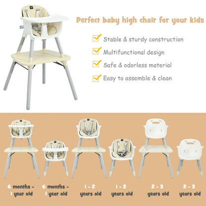 Ensemble de chaise convertible 4-en-1 pour tout-petit, beige