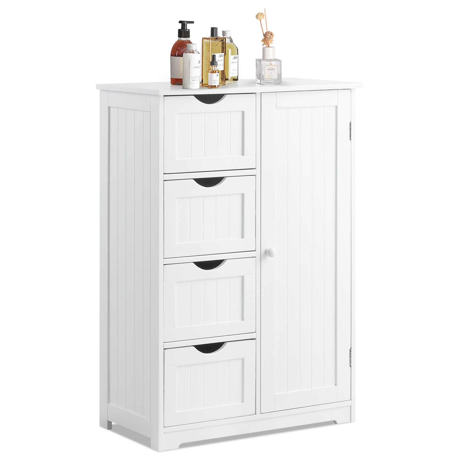 4-in-1 Bath & Storage Combo: Tall Cabinet 4-Drawer Unit Shower Bench & Buffet Sideboard Floor Cabinets at Gallery Canada