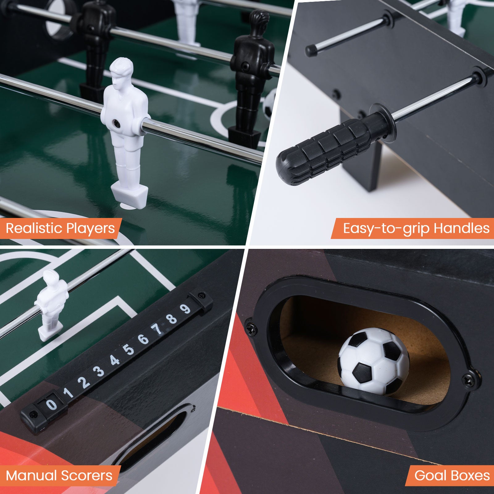4 in 1 Combo Game Table Set with Billiards, Black Game Room at Gallery Canada
