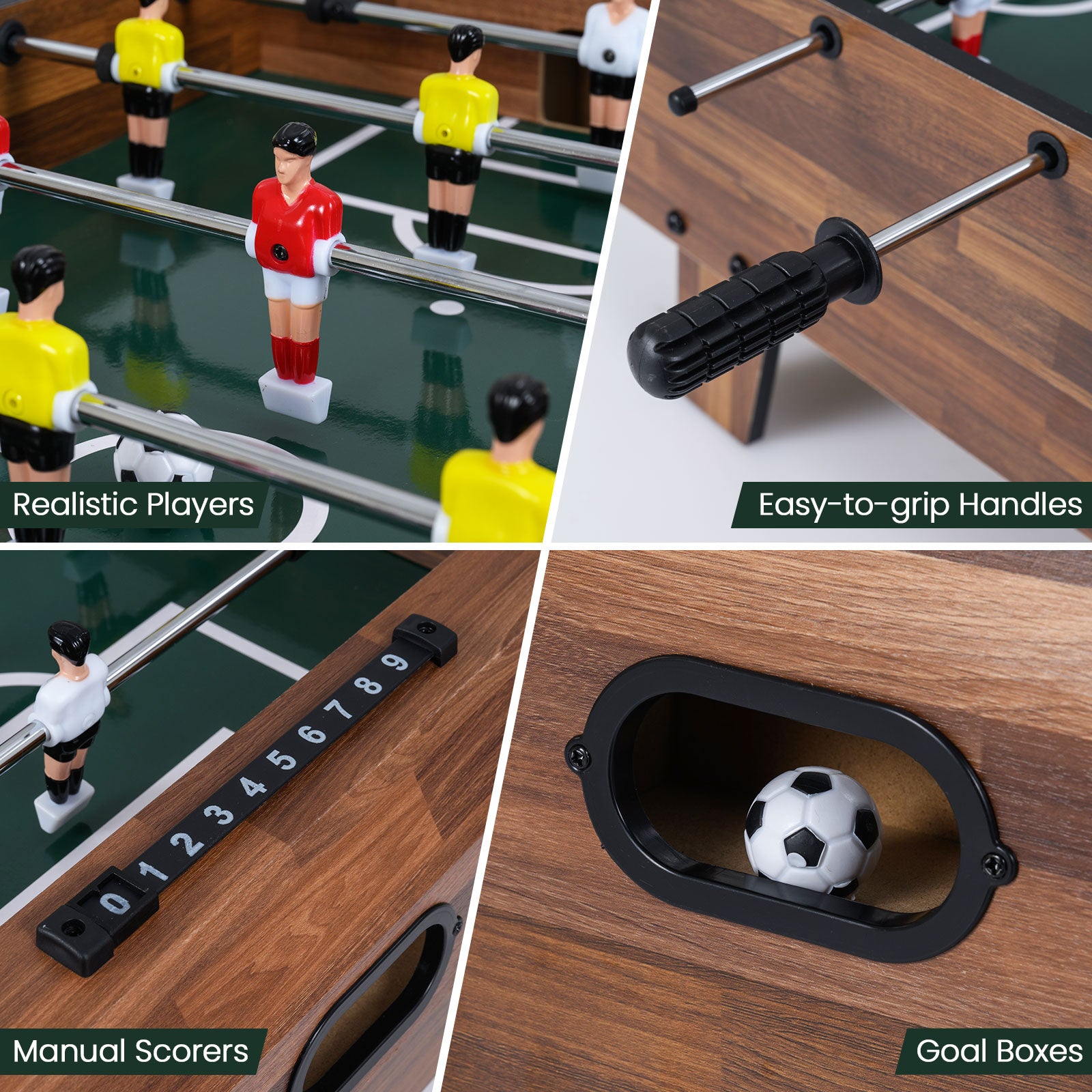 4 in 1 Combo Game Table Set with Billiards, Natural Game Room at Gallery Canada