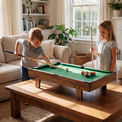 4 in 1 Combo Game Table Set with Billiards, Natural Game Room at Gallery Canada