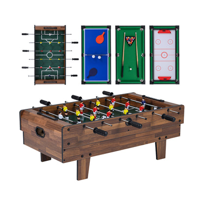 4 in 1 Combo Game Table Set with Billiards, Natural Game Room at Gallery Canada