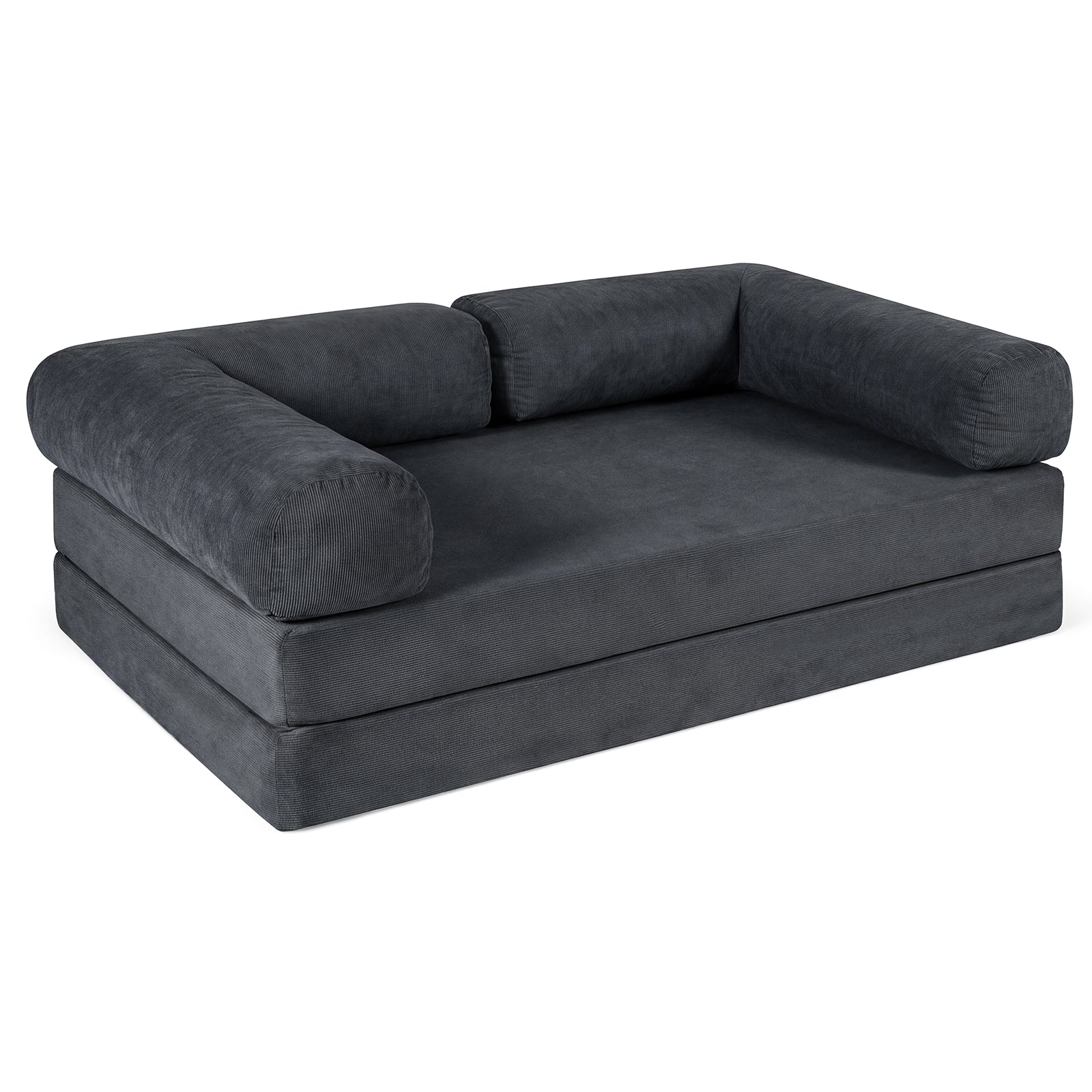 4-In-1 Convertible Folding Sofa Bed, Comfy Corduroy Cover, Gray Sofas & Loveseats at Gallery Canada