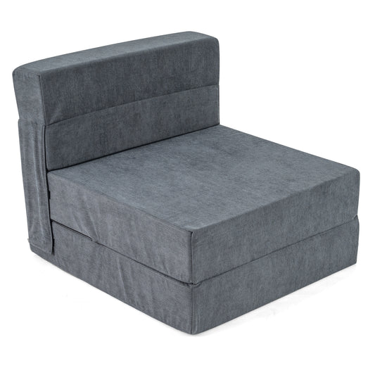 4-In-1 Folding Sofa Bed, Corduroy Cover, Smooth Zipper, Gray Sofas & Loveseats Gray at Gallery Canada
