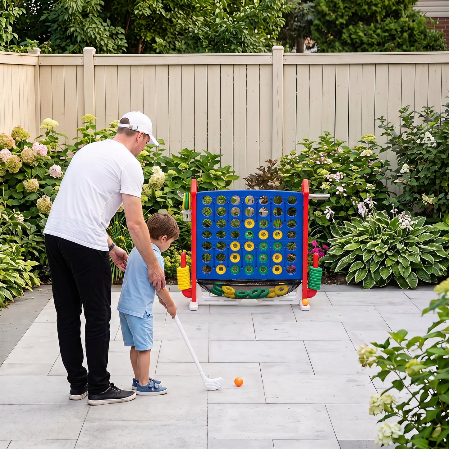 Height Adjustable Row Connect Game, Red
