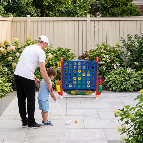 Height Adjustable Row Connect Game, Red