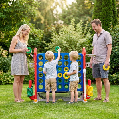 Height Adjustable Row Connect Game, Red