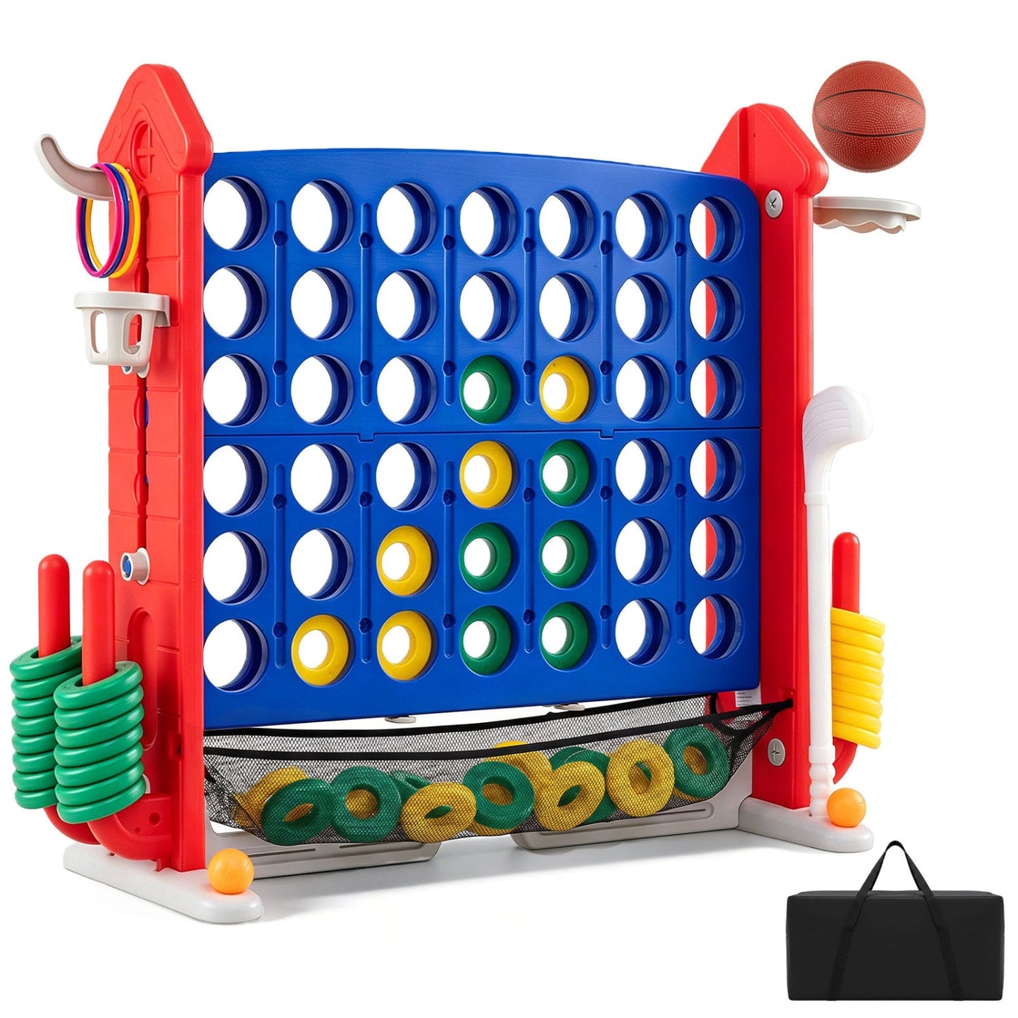 Height Adjustable Row Connect Game, Red