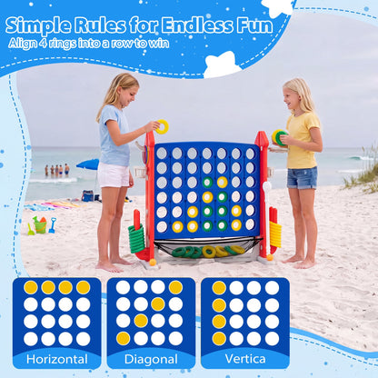 Height Adjustable Row Connect Game, Red