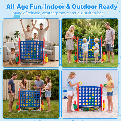Height Adjustable Row Connect Game, Red