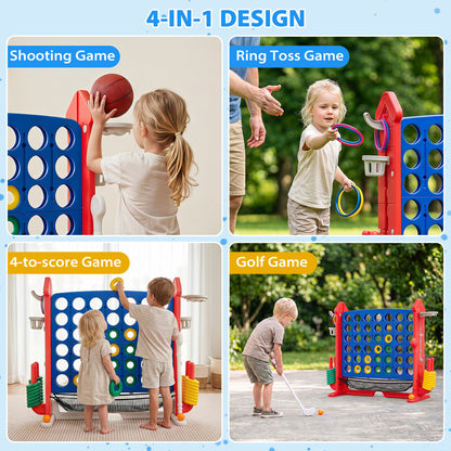 Height Adjustable Row Connect Game, Red