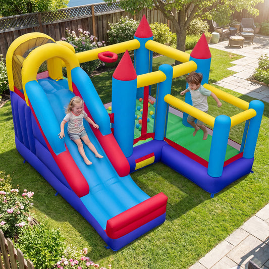 5-In-1 Inflatable Bounce Castle, Multicolor Bounce House Multicolor at Gallery Canada
