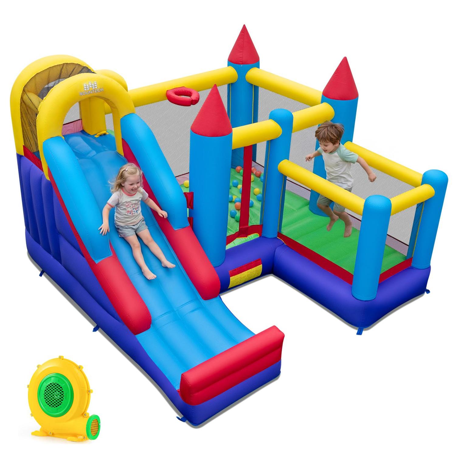 5-In-1 Inflatable Bounce House, 735W Blower, 50 Ocean Balls Bounce House Options at Gallery Canada
