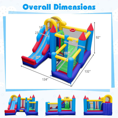 5-In-1 Inflatable Bounce House, 735W Blower, 50 Ocean Balls Bounce House at Gallery Canada