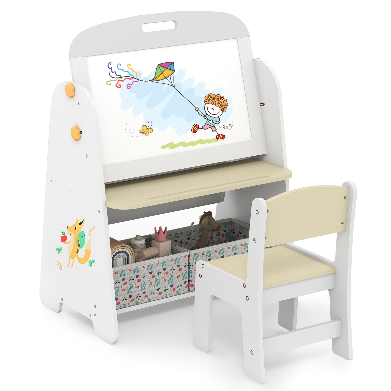 4-in-1 Kids Table And Chair Set, Natural Kids Table & Chair Sets at Gallery Canada