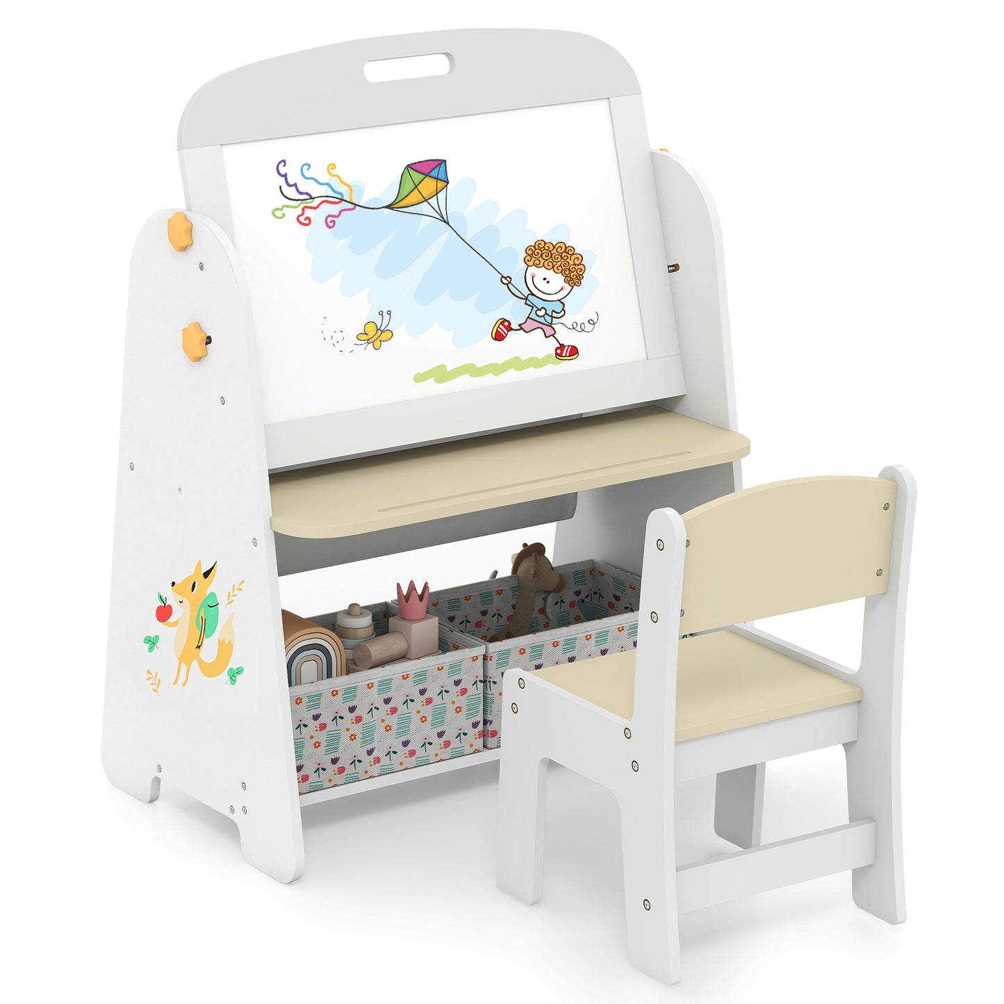 4-in-1 Kids Table And Chair Set, Natural Kids Table & Chair Sets at Gallery Canada