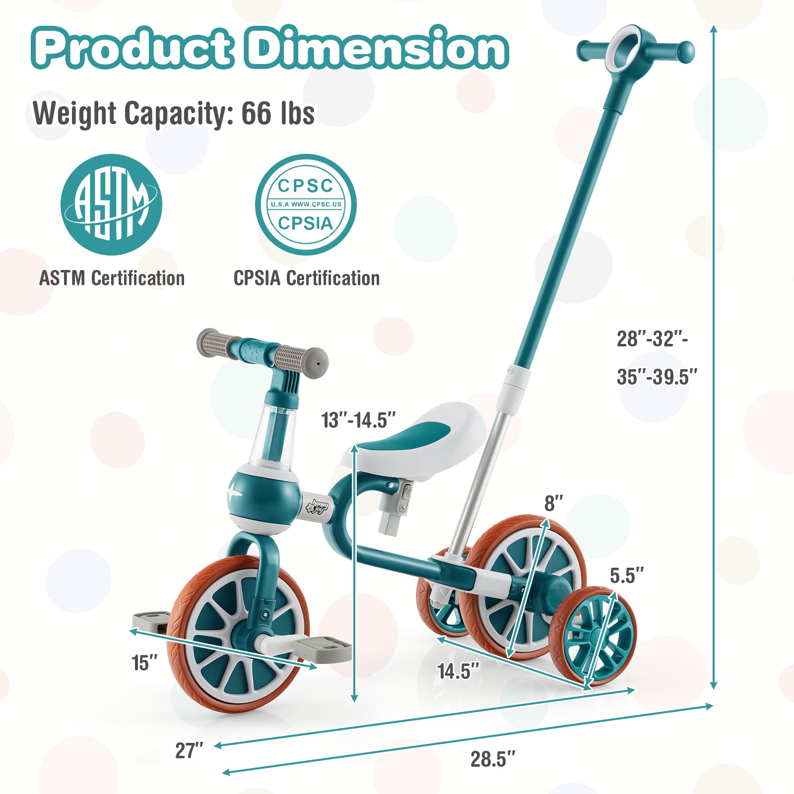 4-in-1 Kids Tricycle with Adjustable Parent Push Handle for 2-4 Years Old, Green Push & Pedal Ride On Toys at Gallery Canada