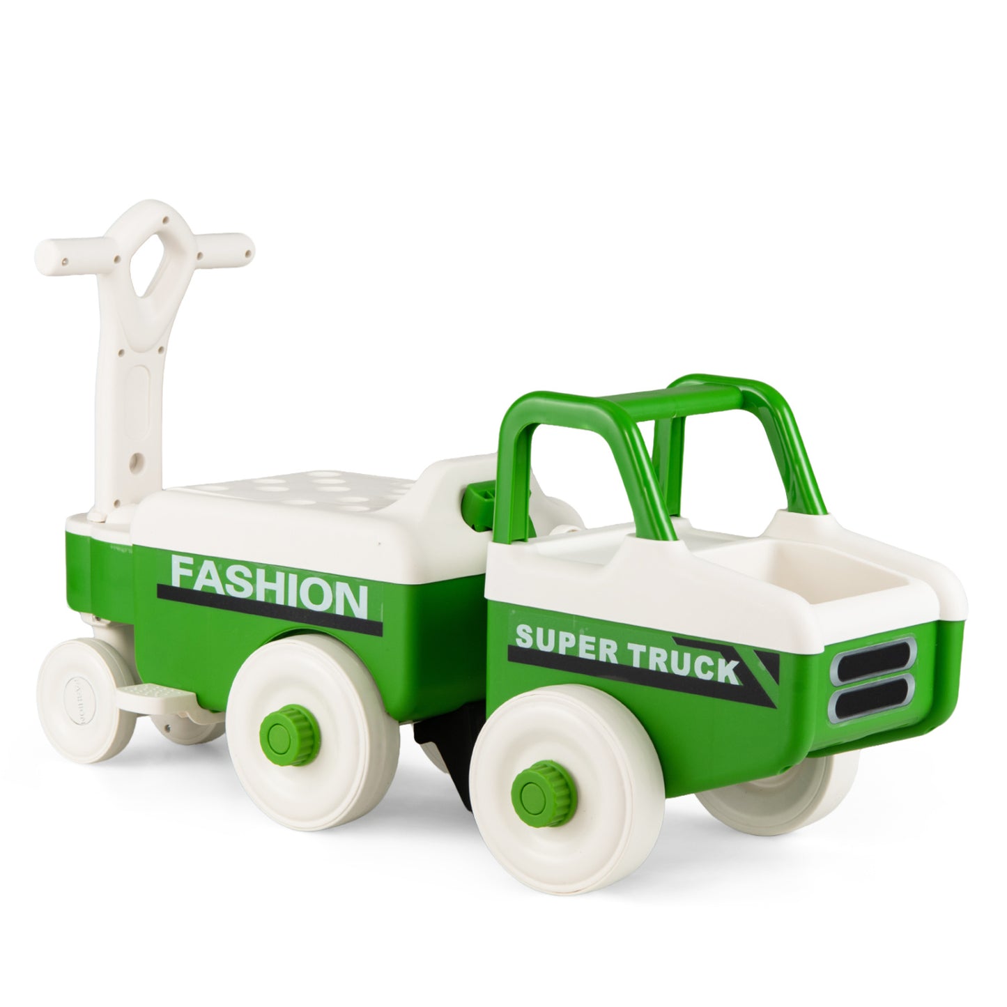 4 in 1 Ride on Push Car with Music and Under-Seat Storage for Boys Girls, Green Push & Pedal Ride On Toys Green at Gallery Canada