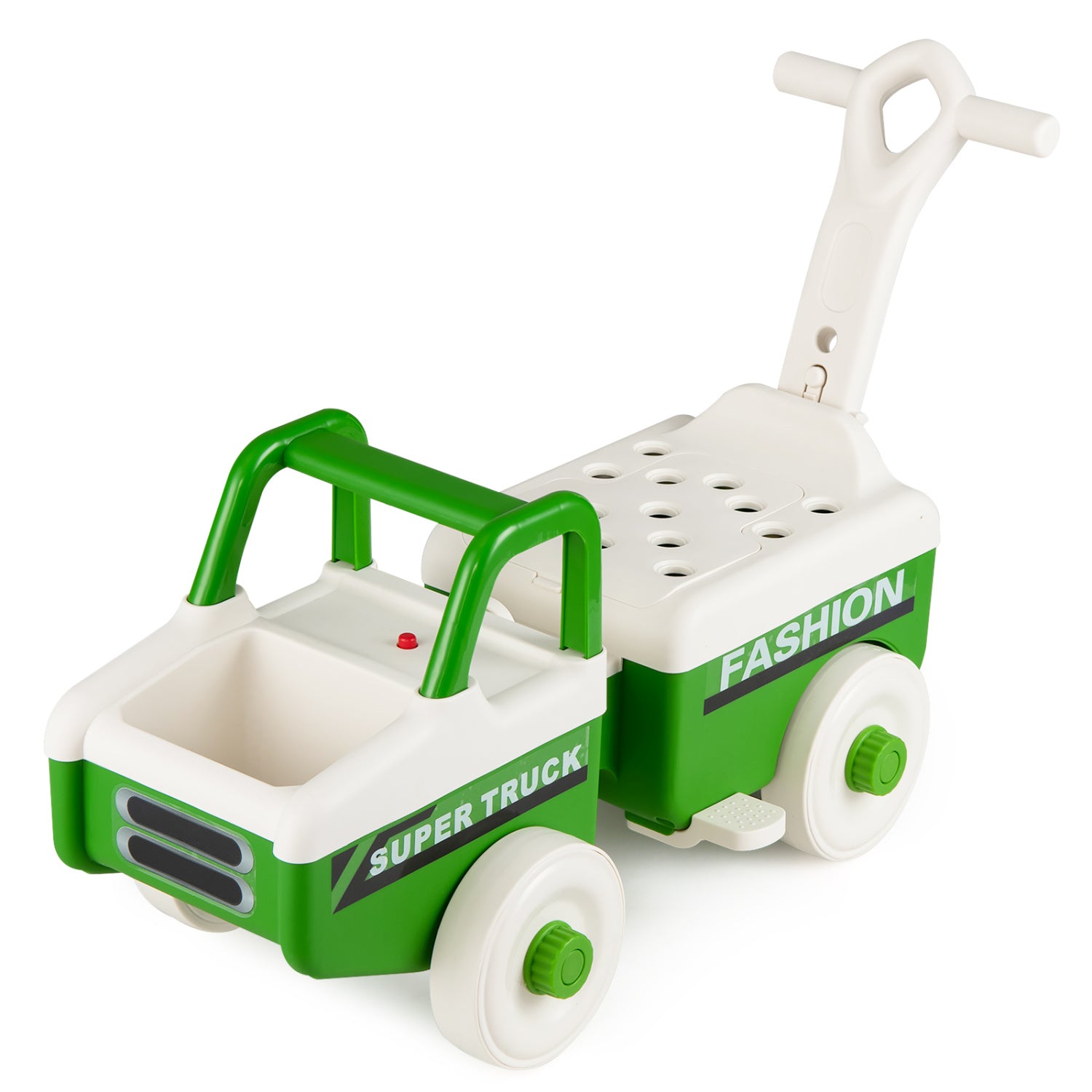 4 in 1 Ride on Push Car with Music and Under-Seat Storage for Boys Girls, Green Push & Pedal Ride On Toys at Gallery Canada