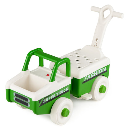 4 in 1 Ride on Push Car with Music and Under-Seat Storage for Boys Girls, Green Push & Pedal Ride On Toys at Gallery Canada